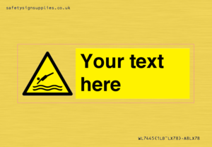 Custom Warning diving area